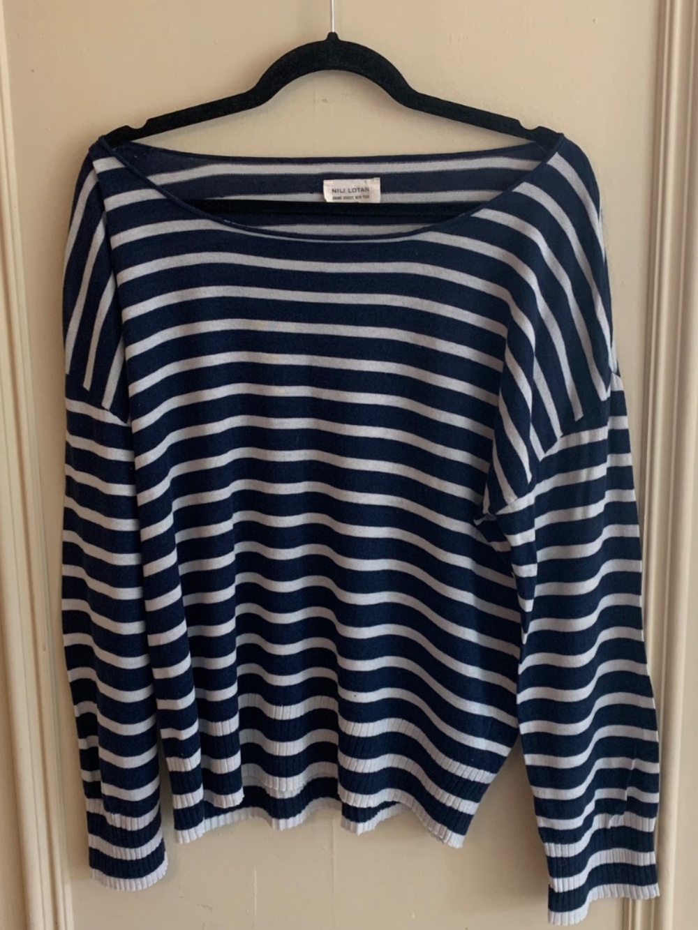 Nili Lotan Striped Crewneck Sweater (XL)